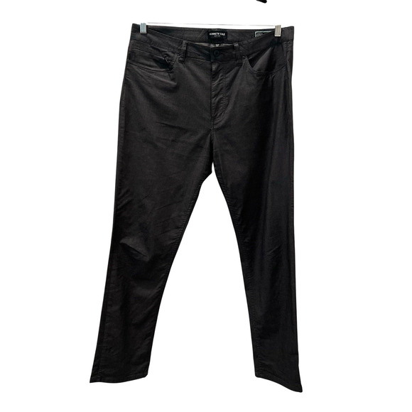Kenneth Cole Mens Size 34x30 5-Pocket Pants Brooklyn Stretch Dark Gray Slacks - Picture 1 of 12